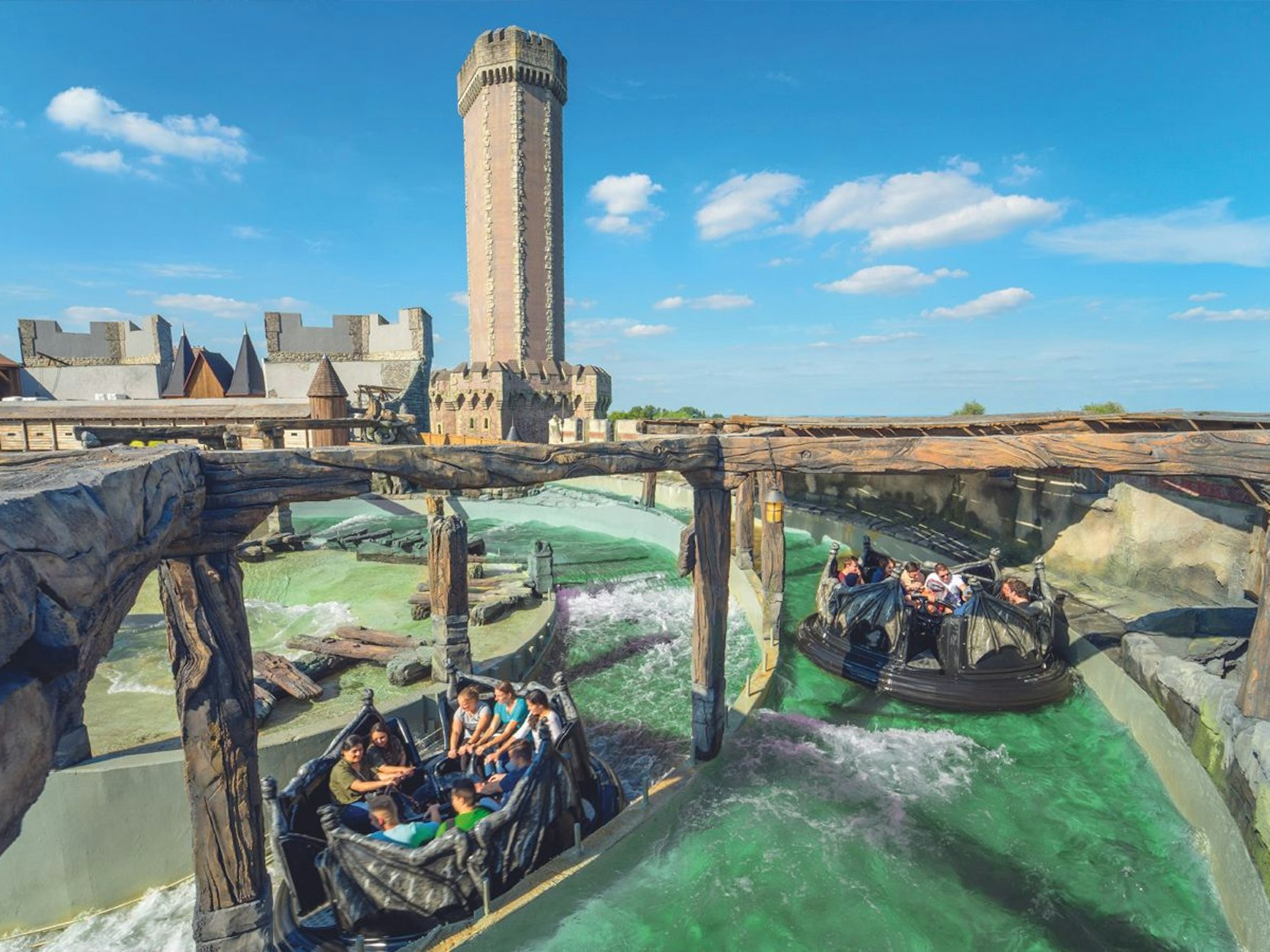 Die Attraktion River Quest im Phantasialand in Brühl.