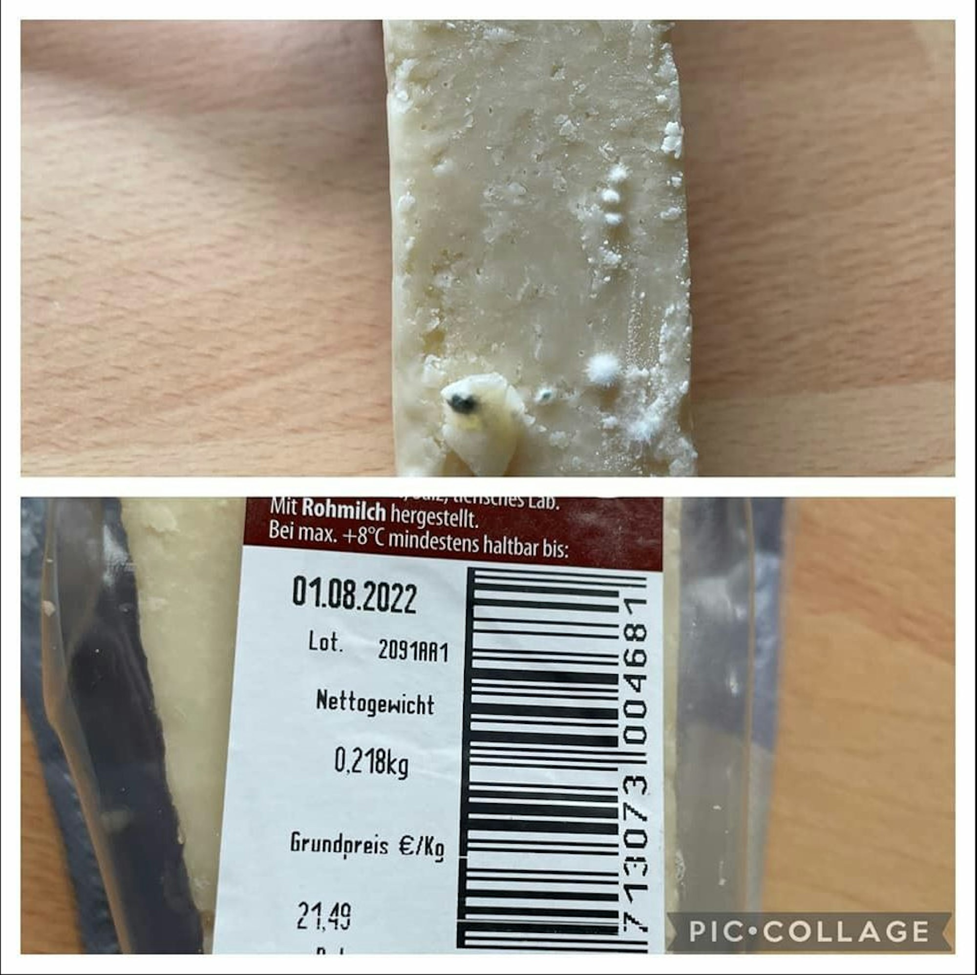 Diese Fotos stellte die Kundin ihrem Facebook-Post bei Aldi als Beweis bei.