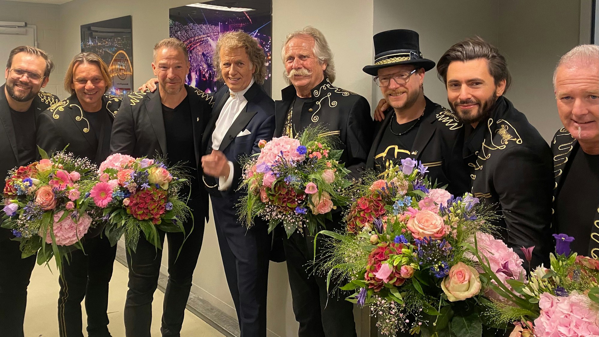 André Rieu und die Höhner nach einem gemeinsamen Auftritt.