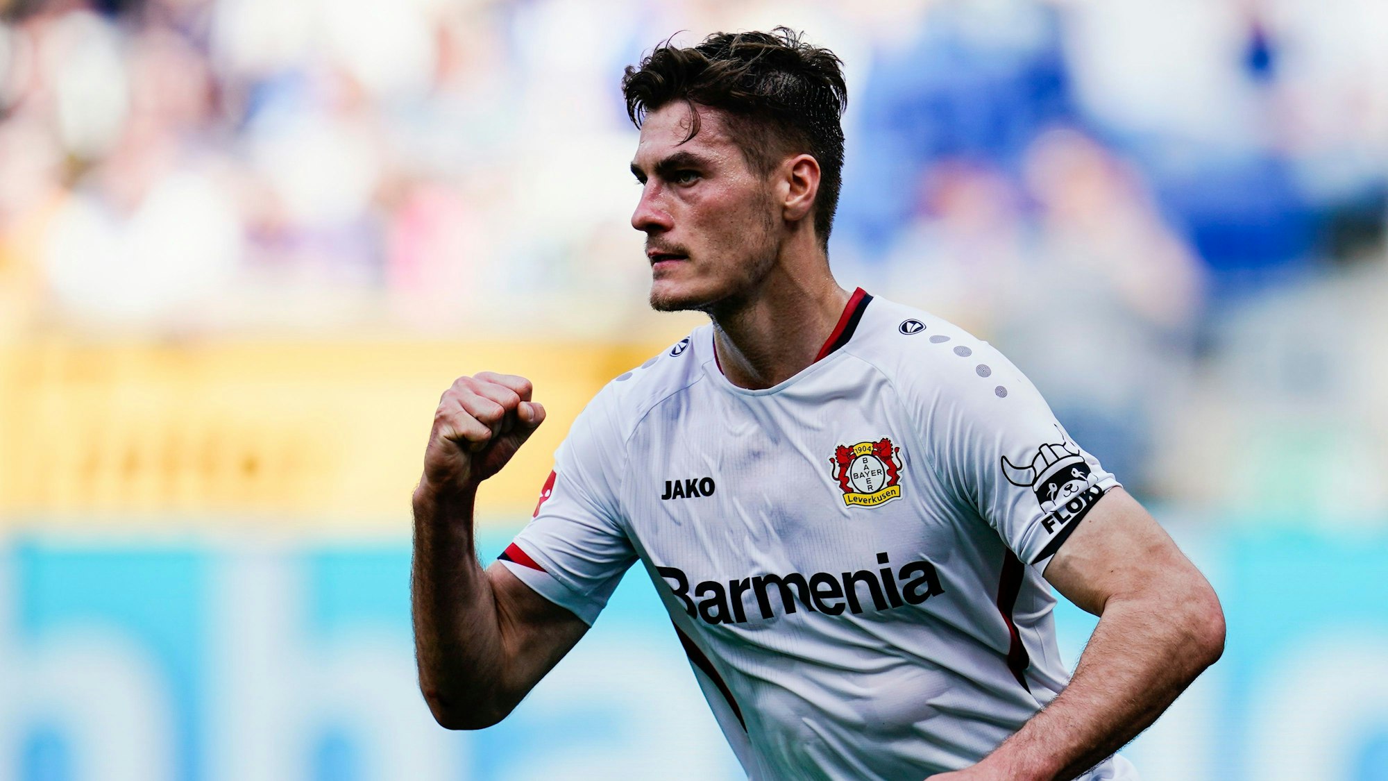 Leverkusens Patrik Schick jubelt über sein Tor im Spiel bei der TSG Hoffenheim