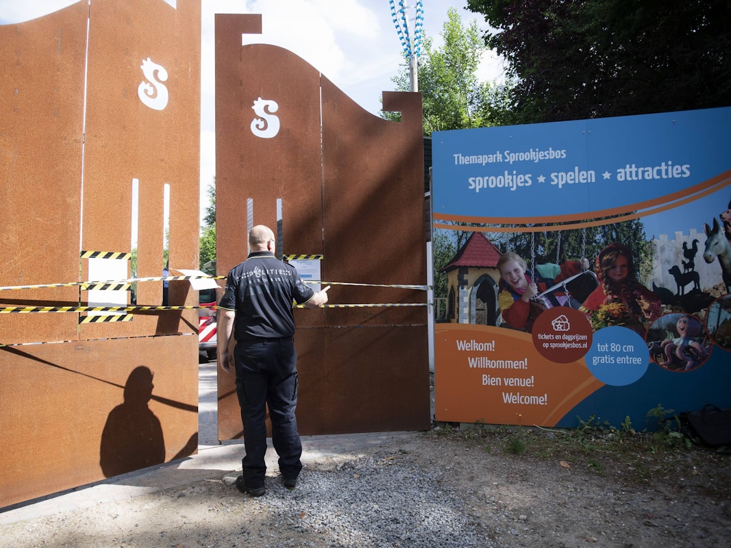 Der Eingang eines Frezeitparks wurde gesperrt.