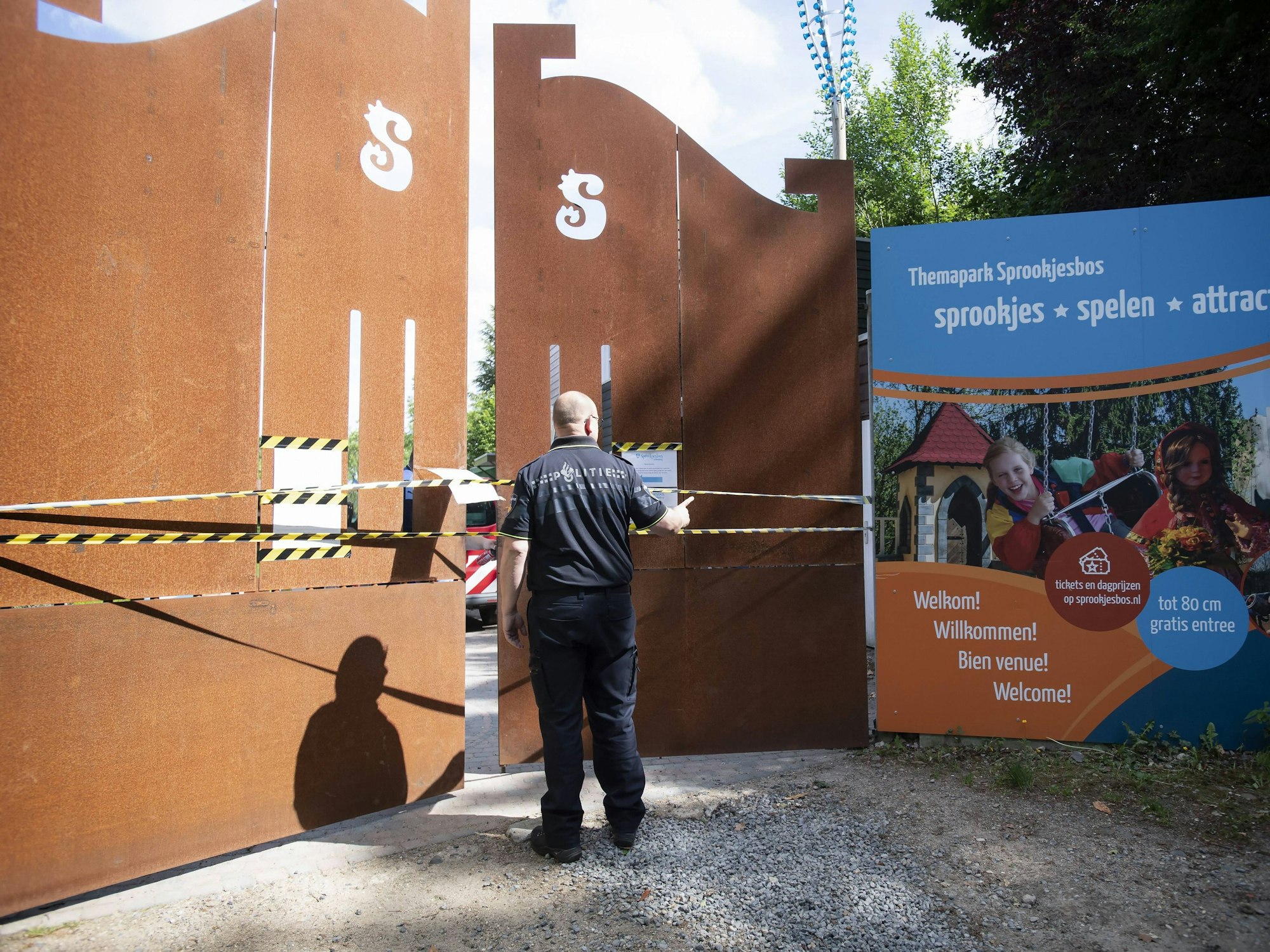 Der Eingang eines Frezeitparks wurde gesperrt.