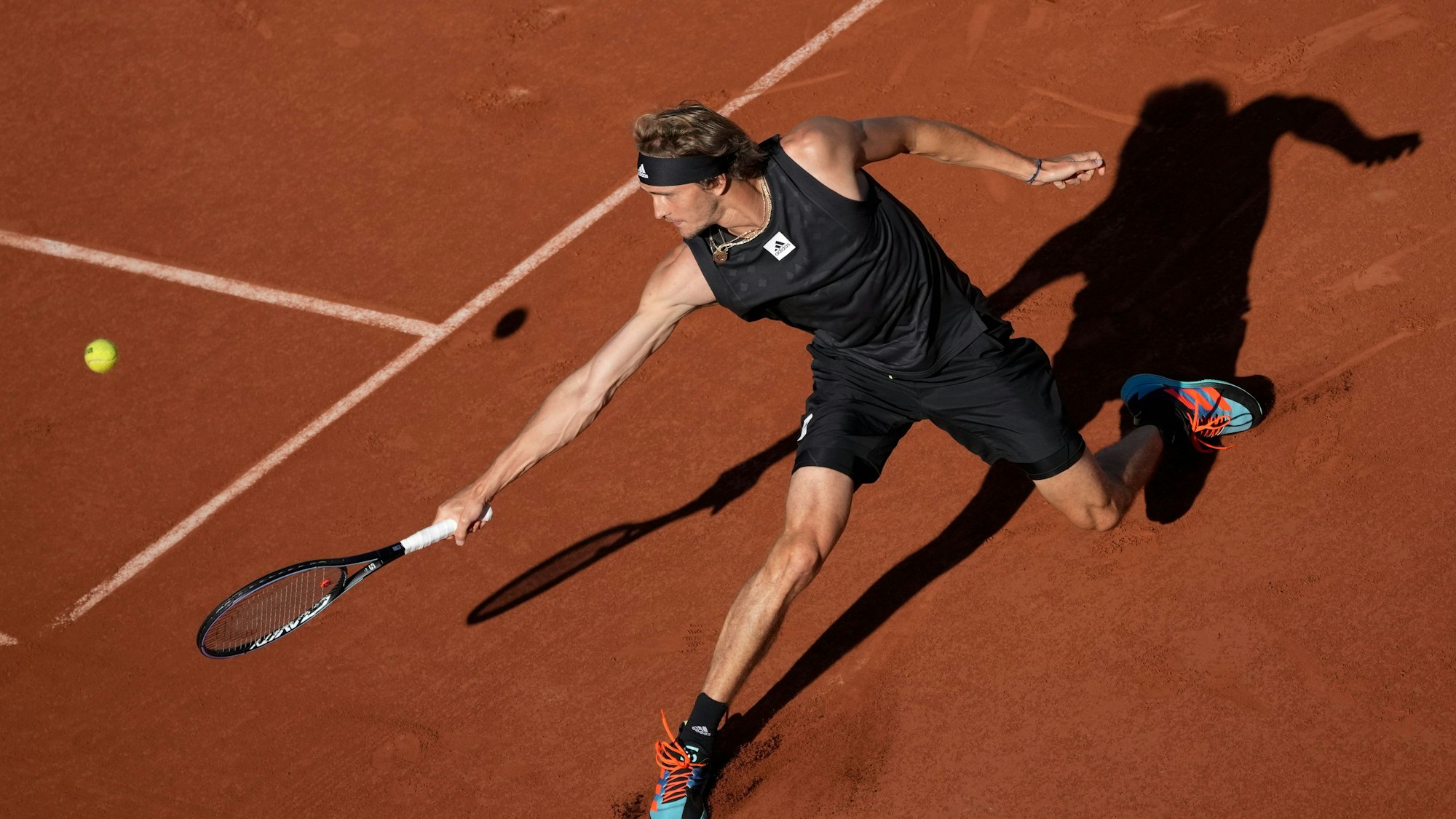 Alexander Zverev, hier in seinem Match gegen den US-Amerikaner Brandon Nakashima am 27. Mai 2022, entschied die Partie für sich.