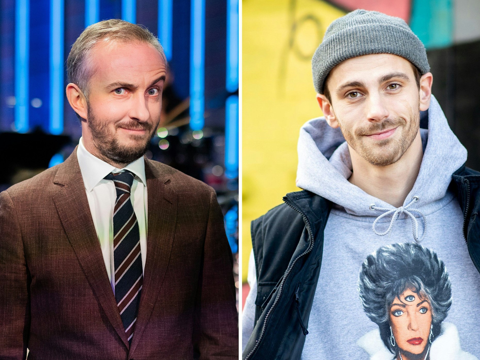 Jan Böhmermann (l.) hatte mit seinen Enthüllungen über Fynn Kliemann (r.) den Stein ins Rollen gebracht.