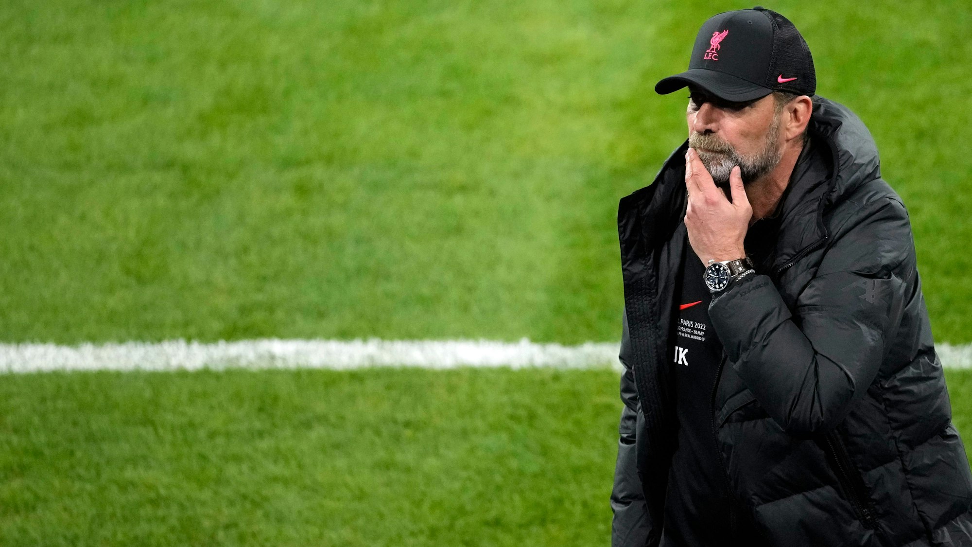 Liverpool-Coach Jürgen Klopp, hier beim Champions-League-Finale am 28. Mai 2022 gegen Real Madrid, verriet, wieso er doch auf Thiago setzen konnte.