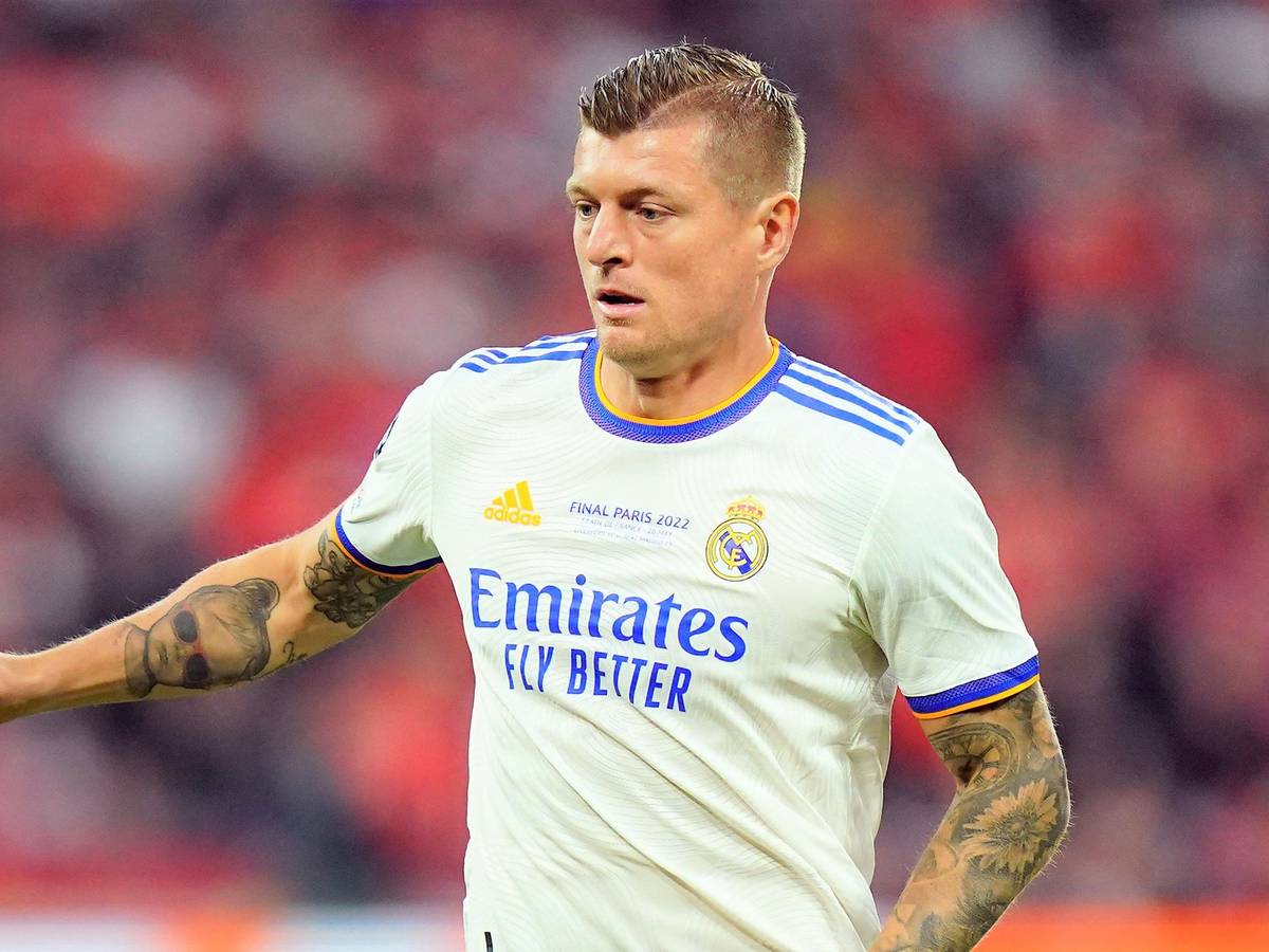 Toni Kroos im Finale der Champions League für Real Madrid am Ball