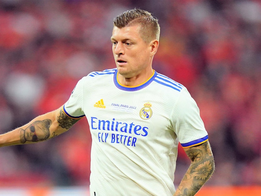 Toni Kroos im Finale der Champions League für Real Madrid am Ball