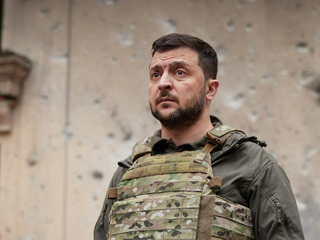 Der ukrainische Präsident Wolodymyr Selenskyj (hier am 29.5. in Charkiw) hat sich mit einer eindringlichen Rede an die EU gewandt.