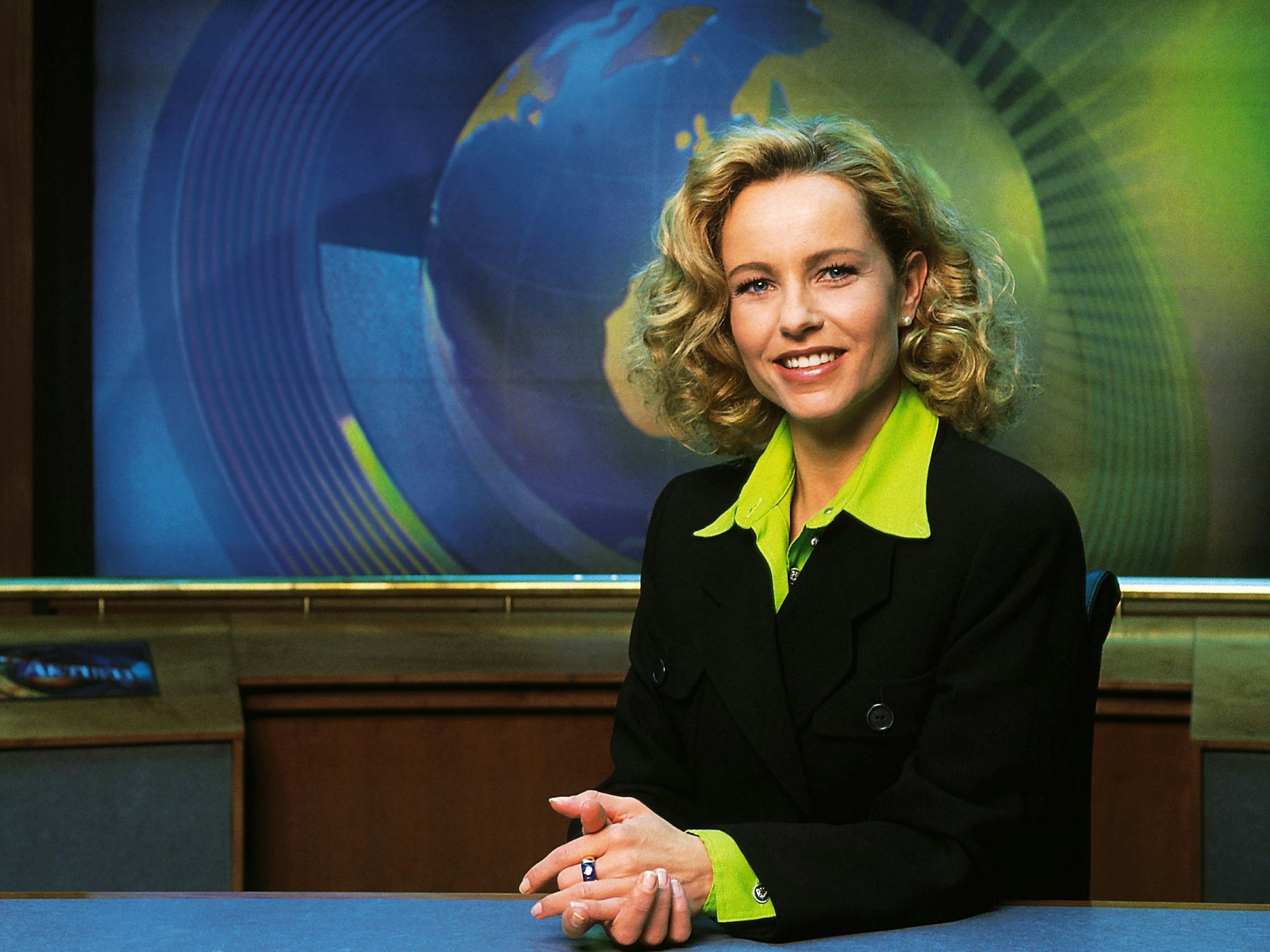 Moderatorin Katja Burkard im Jahr 1997 bei "Punkt 12"