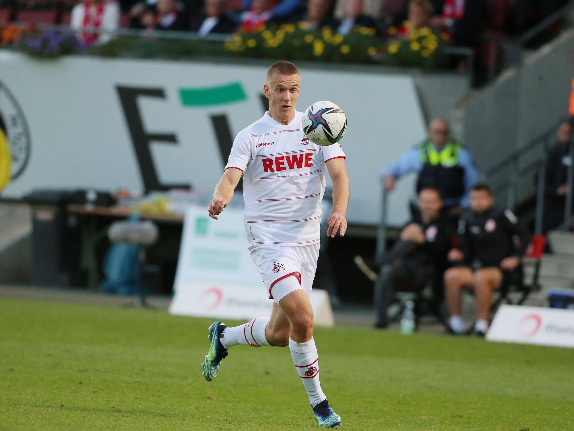 Florian Dietz beim Testspiel des 1. FC Köln gegen Viktoria Köln am 8. Oktober 2021.