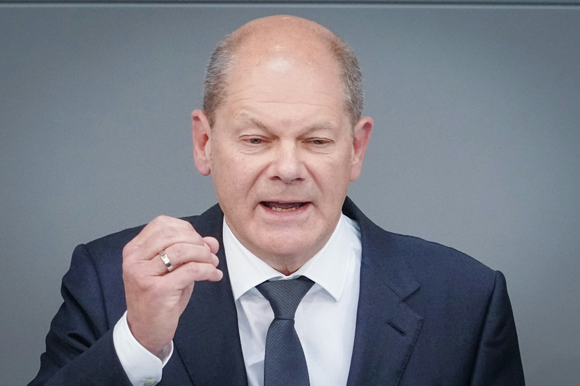 Bundeskanzler Olaf Scholz (SPD) sprach am 1. Juni 2022 in der Generaldebatte der Haushaltswoche im Bundestag.