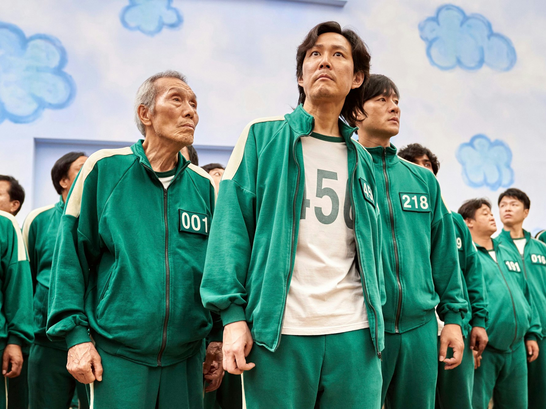 Einige der Hauptdarsteller der Netflix-Serie „Squid Game“.