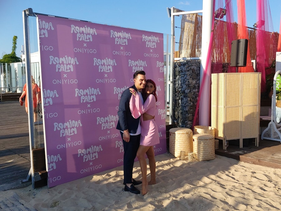 Influencer Stefano Zarrella, hier gemeinsam mit Partnerin Romina Palm am Donnerstag, 2. Juni 2022, hatte vor seinem „ZDF“-Fernsehgarten-Auftritt gehörig Muffensausen.