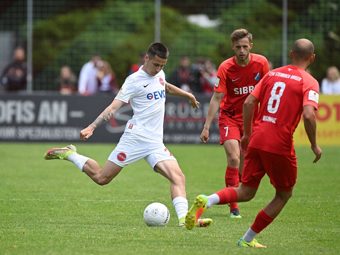 Denis Huseinbasic gewann den hessischen Landespokal mit den Kickers Offenbach.