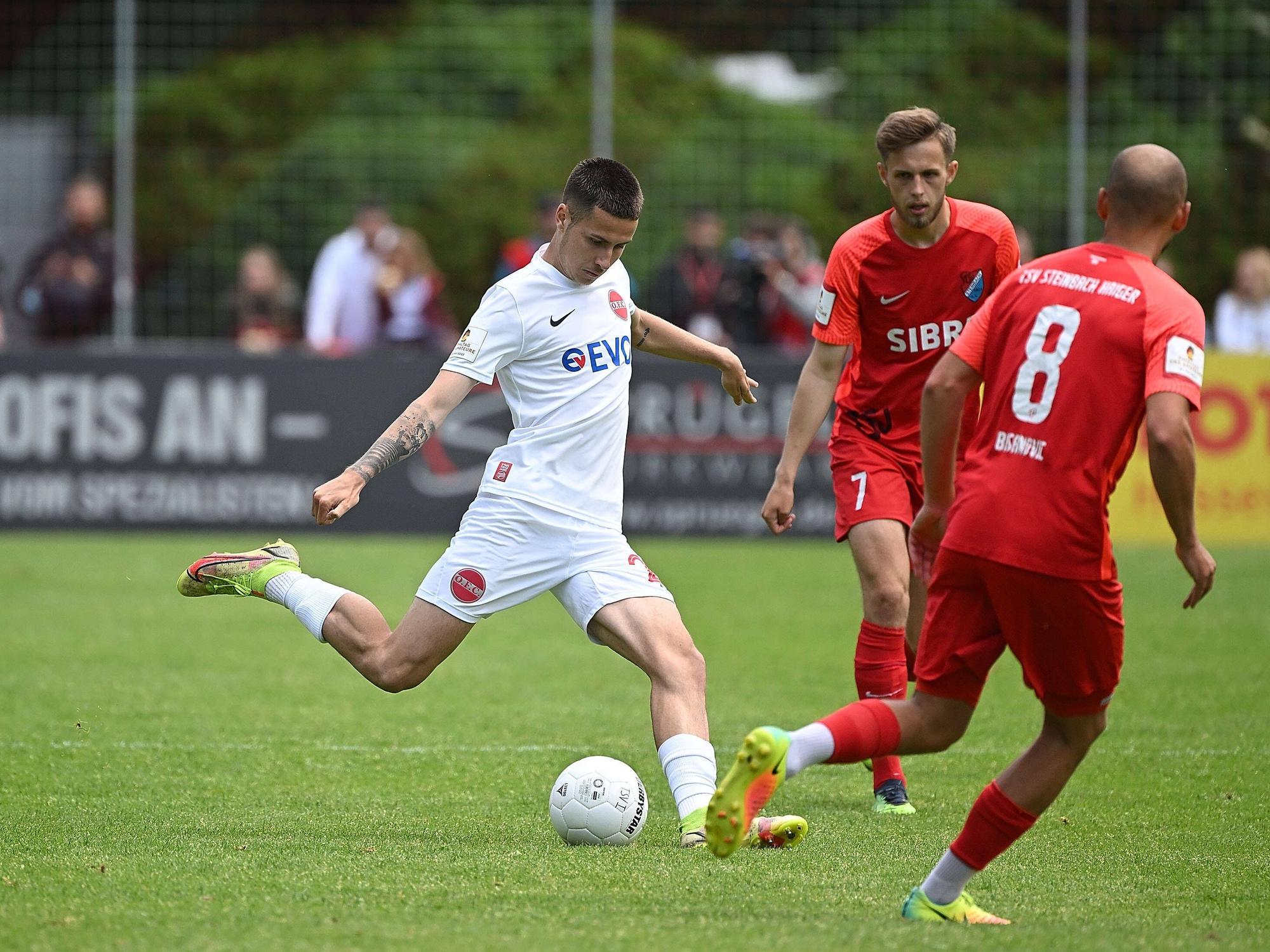 Denis Huseinbasic gewann den hessischen Landespokal mit den Kickers Offenbach.