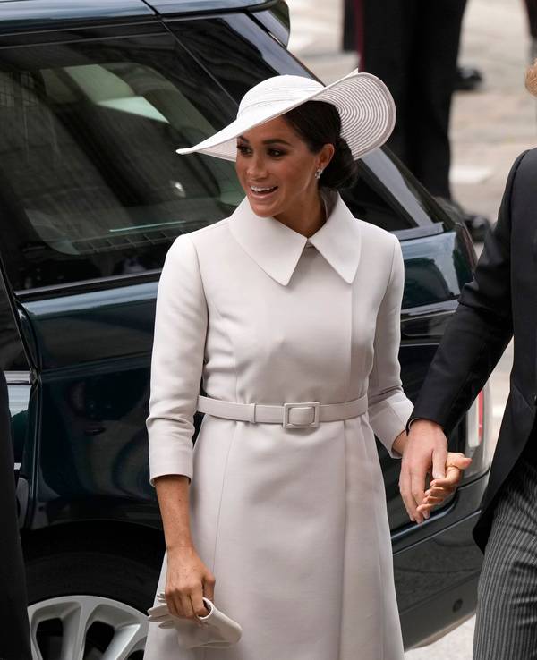 Prinz Harry und Meghan Markle kommen am 3. Juni 2022 zum Dankgottesdienst zu Ehren der Queen in der Londoner Kathedrale St Paul’s.
