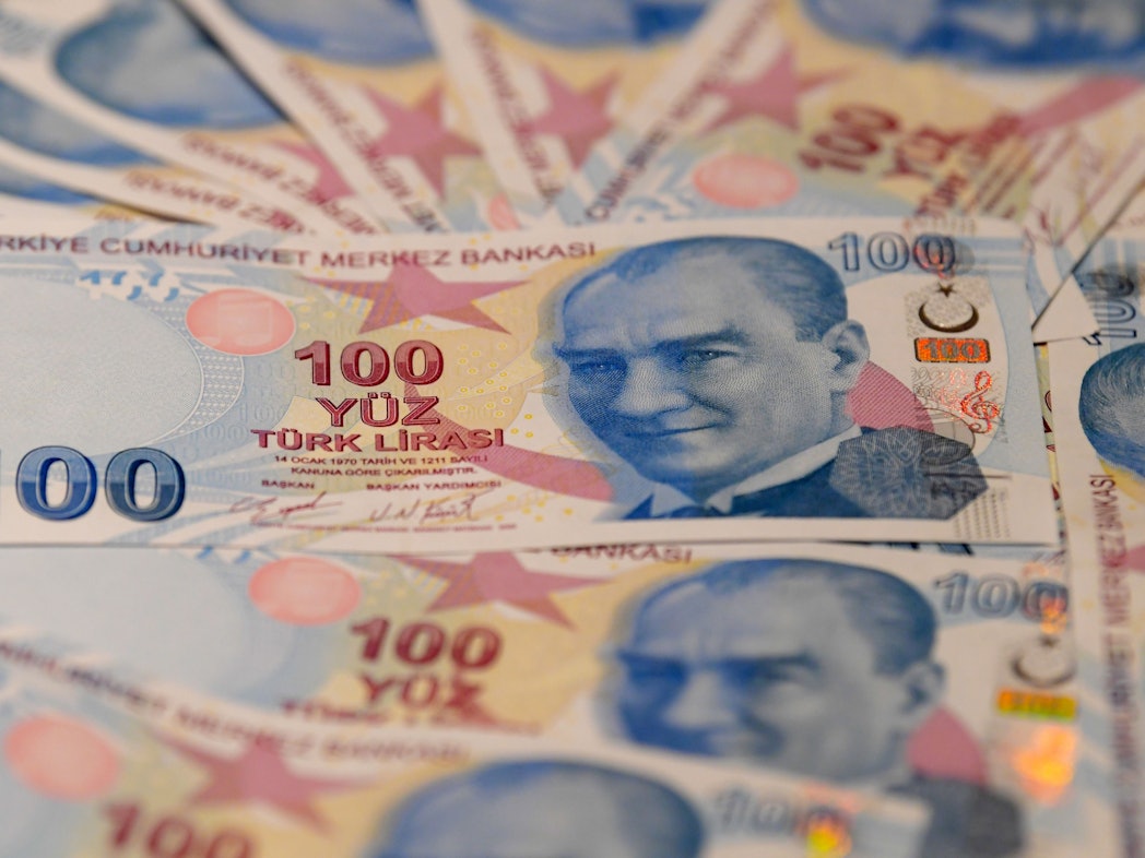 Banknoten der türkischen Lira.
