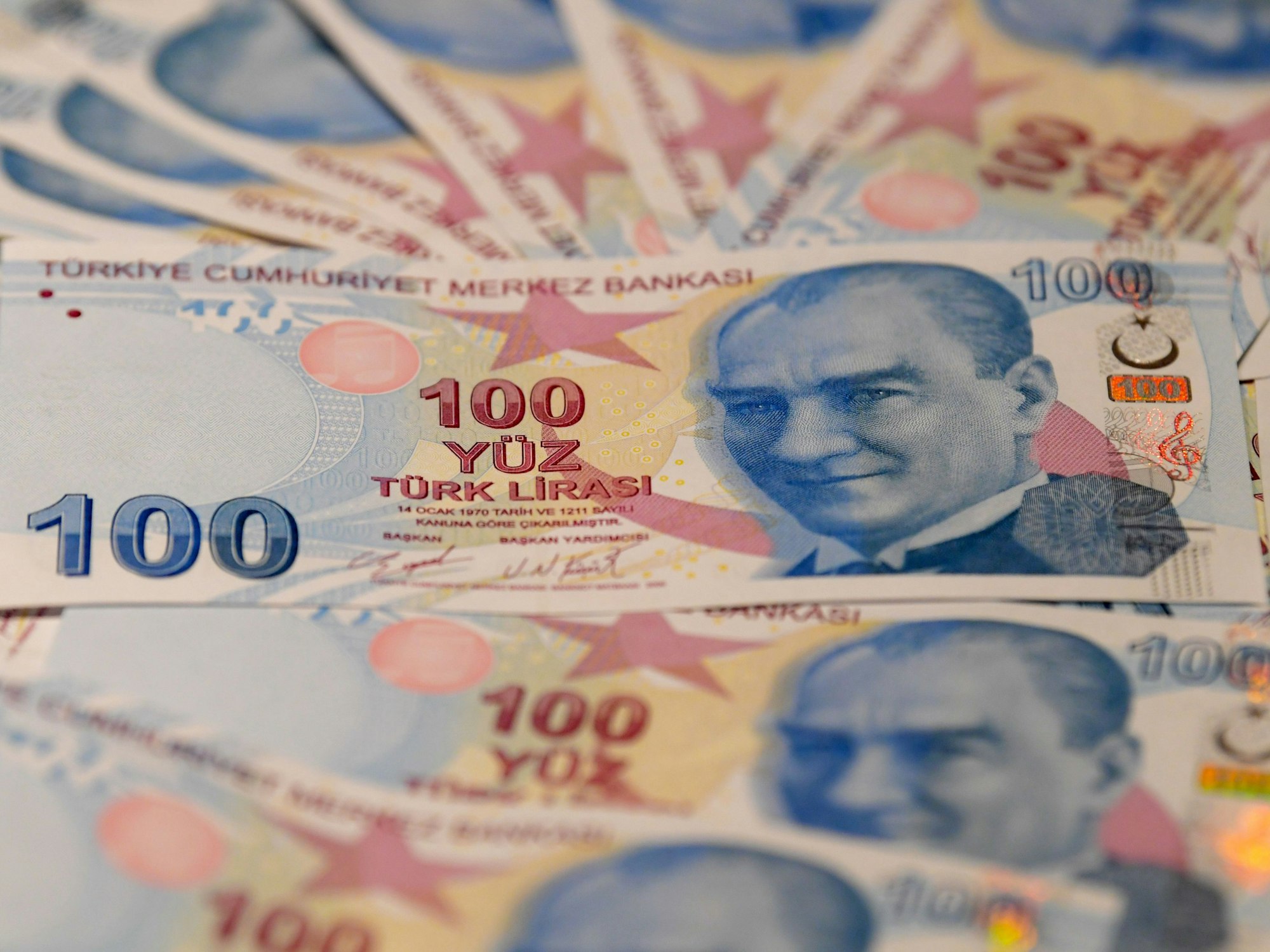 Banknoten der türkischen Lira.