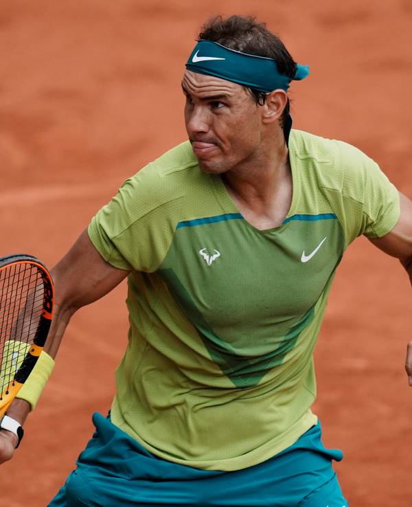 Rafael Nadal jubelt über einen Punktgewinn im Match gegen Casper Ruud.