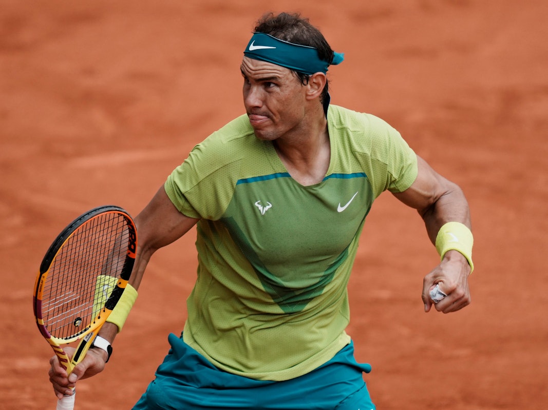 Rafael Nadal jubelt über einen Punktgewinn im Match gegen Casper Ruud.