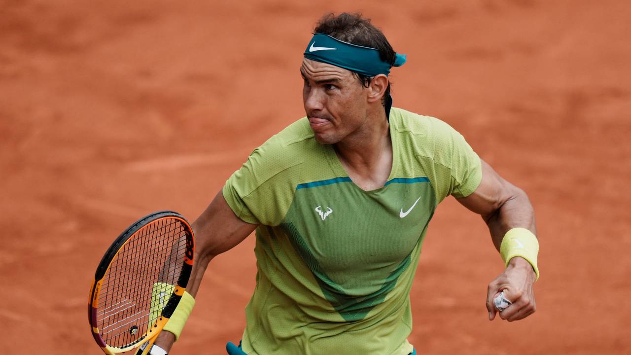 Rafael Nadal jubelt über einen Punktgewinn im Match gegen Casper Ruud.