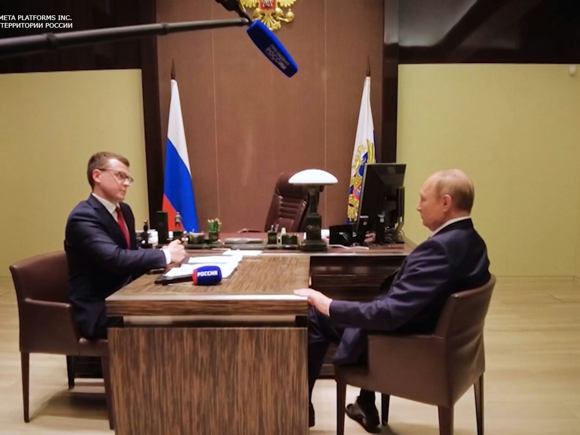 Der russische Präsident Wladimir Putin gibt am 5. Juni ein Interview mit dem Staatssender „Rossija 1“.