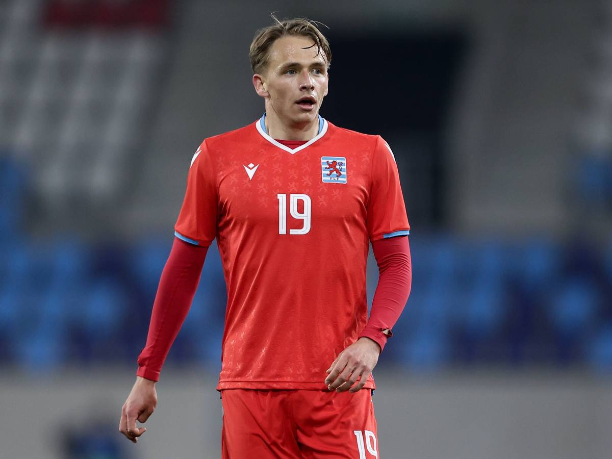 Bei der Partie gegen Nordirland schaut sich FC-Kicker Mathias Olesen genau das Spielgeschehen an.