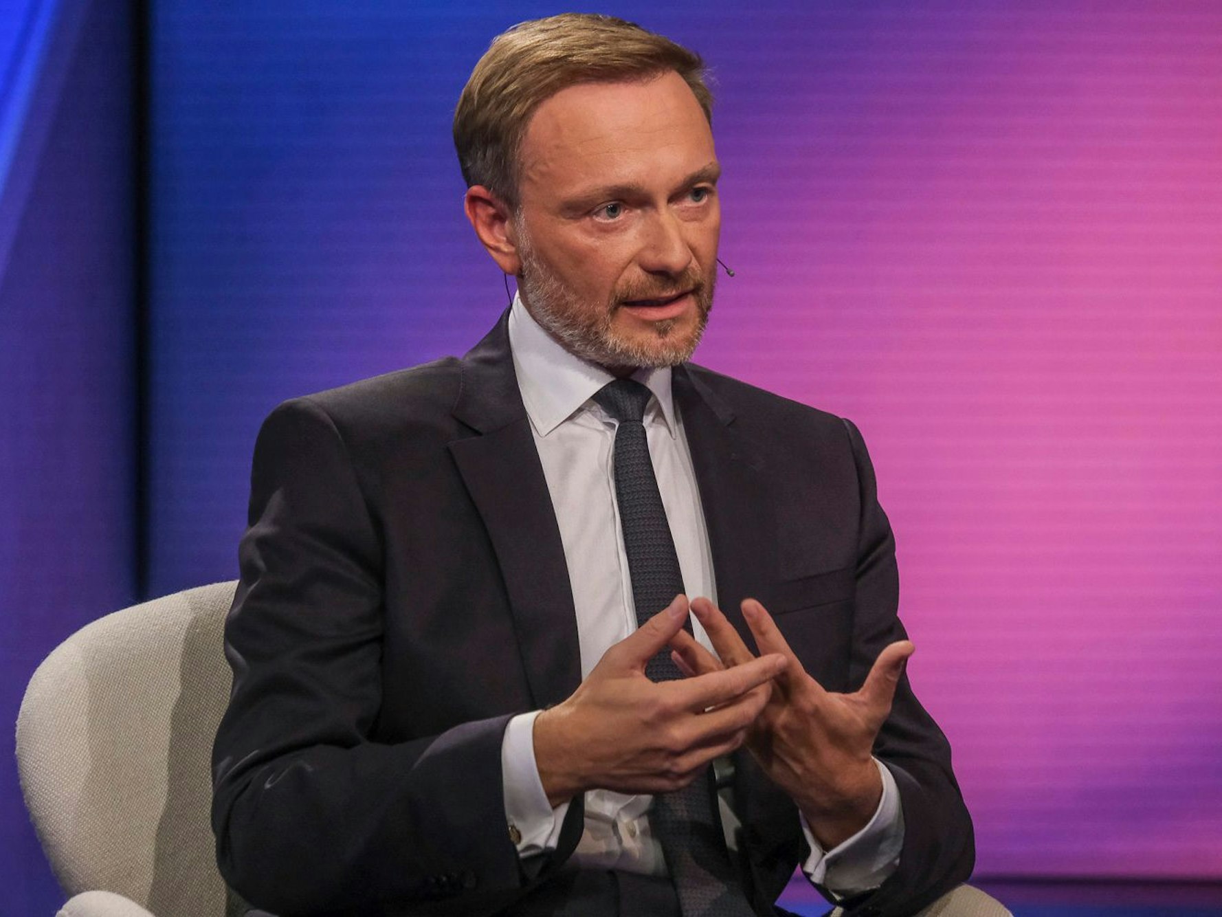 Christian Lindner am Dienstag in der ARD-Talkshow „Maischberger“.