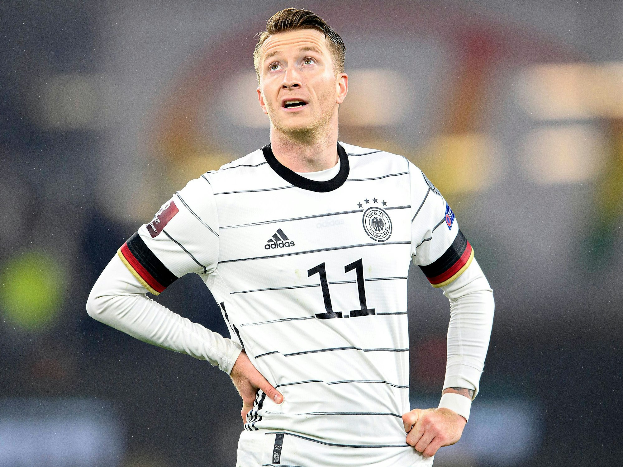 Marco Reus bei seinem bislang letzten Länderspiel, am 11. November 2021 gegen Liechtenstein