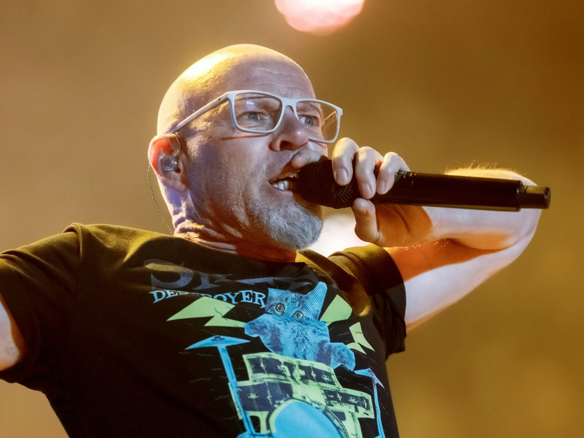 Die Fantastischen Vier: Sänger Thomas D performt auf der Bühne.