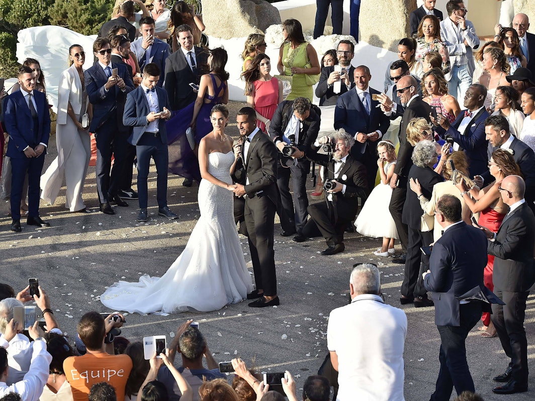 Kevin-Prince Boateng und Melissa Satta Hand in Hand.
