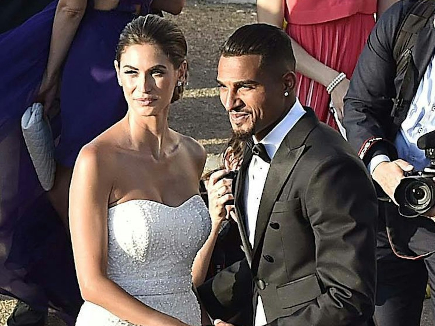 Kevin-Prince Boateng und Melissa Satta Hand in Hand.