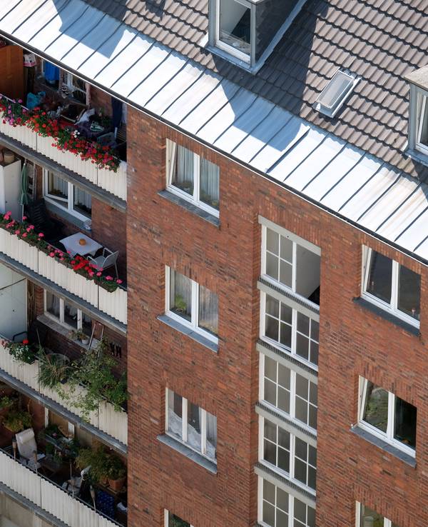 Ein Wohnhaus in Köln, das im August 2017 fotografiert wurde.