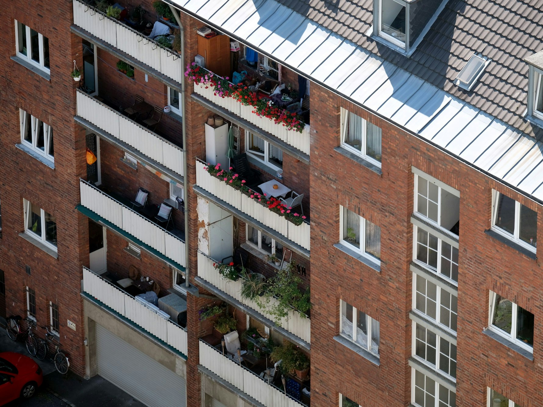 Ein Wohnhaus in Köln, das im August 2017 fotografiert wurde.