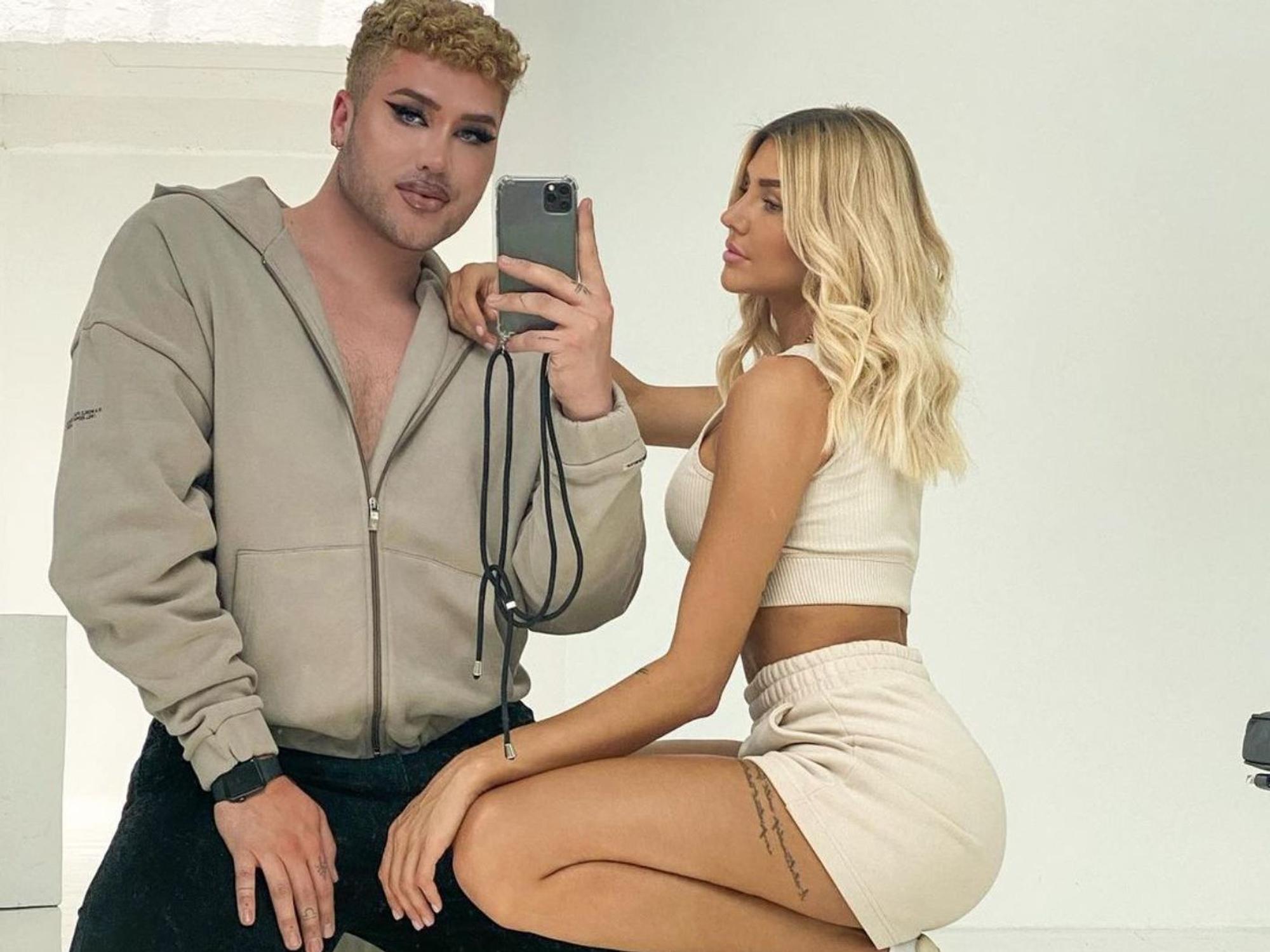 Das Instagram-Selfie vom 22. Mai 2021 zeigt den Influencer David Lovric gemeinsam mit Gerda Lewis.