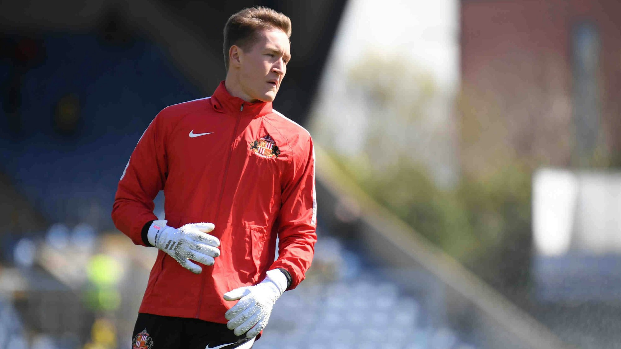 Ron-Thorben Hoffmann beim Warmmachen.