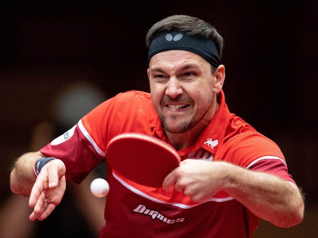 Tischtennis-Profi Timo Boll in Aktion.