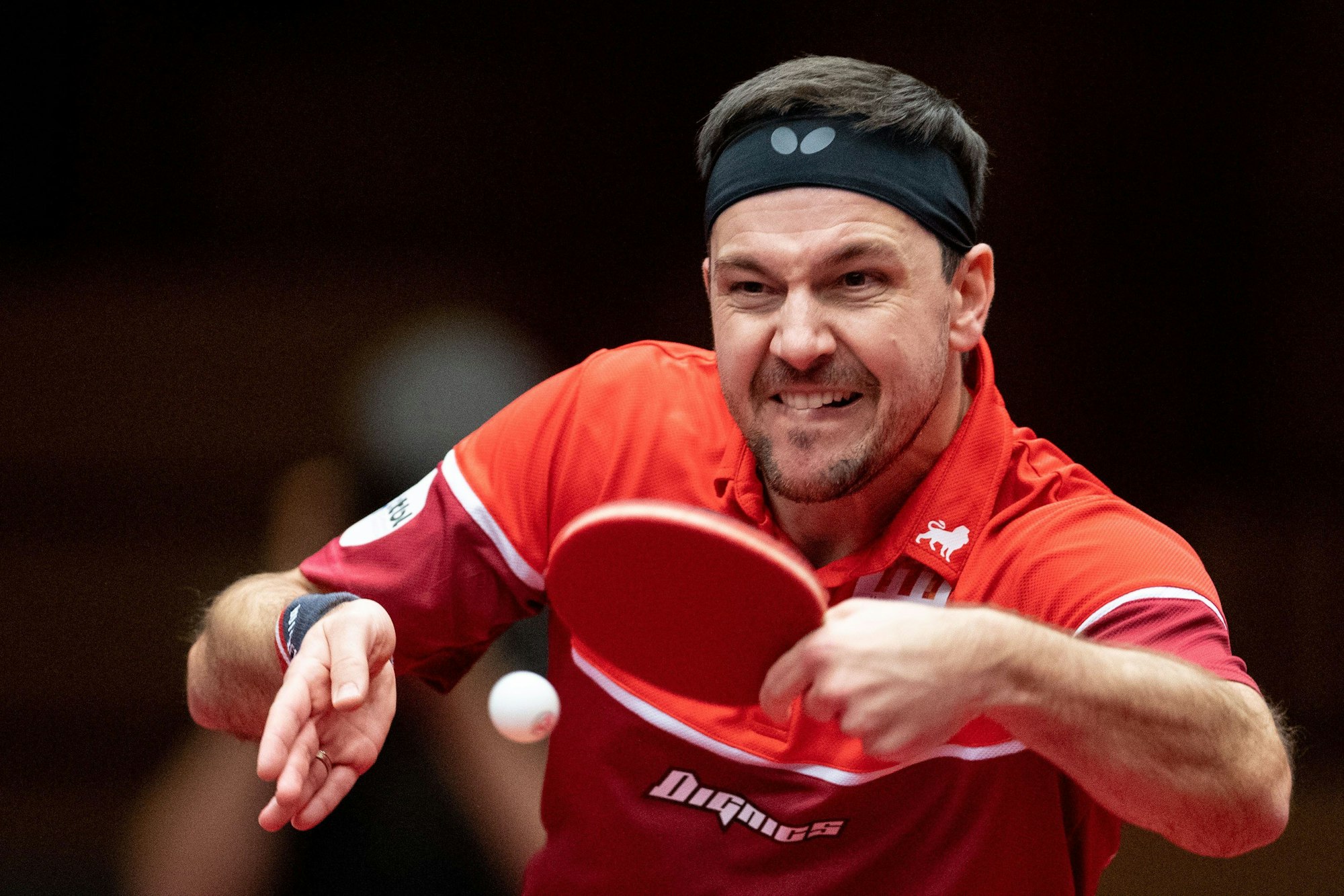 Tischtennis-Profi Timo Boll in Aktion.