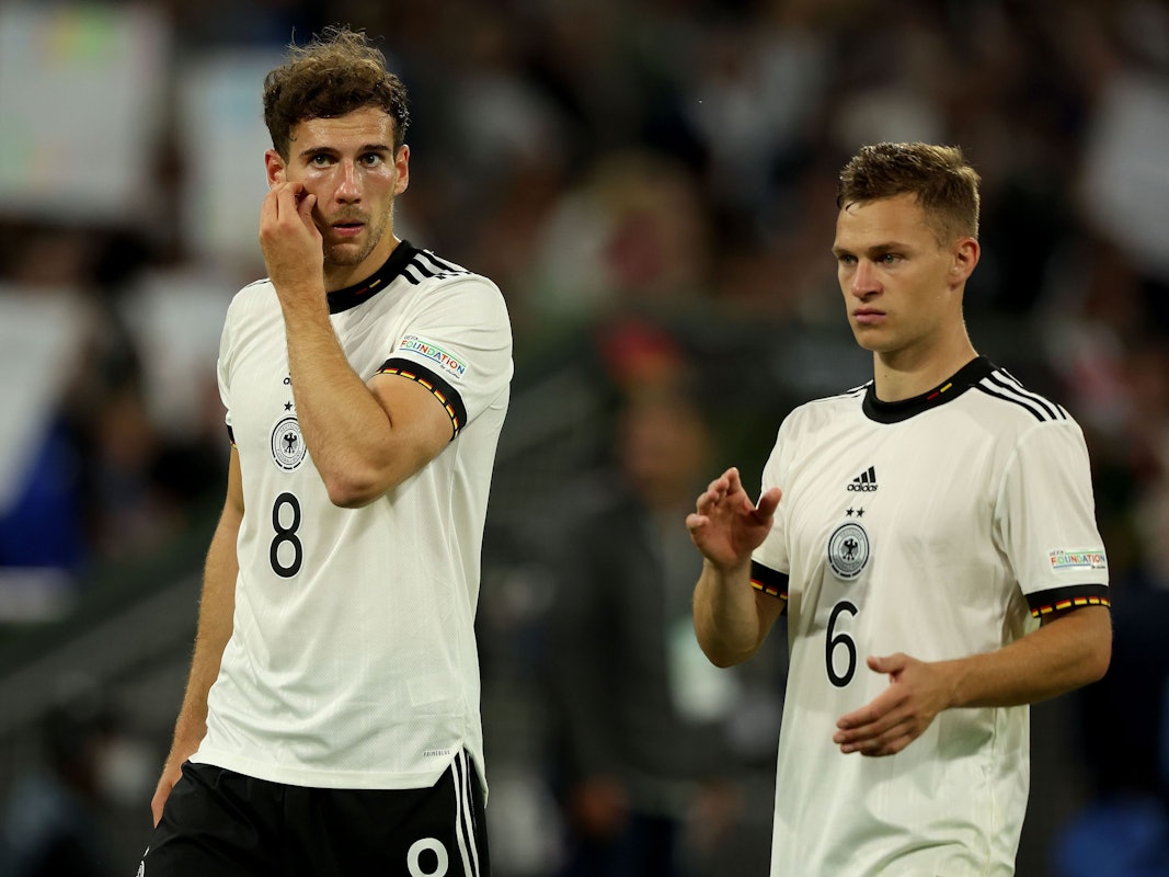 Die beiden DFB-Stars Goretzka und Kimmich sind sichtlich nicht zufrieden beim 1:1 gegen England in der Nations League.