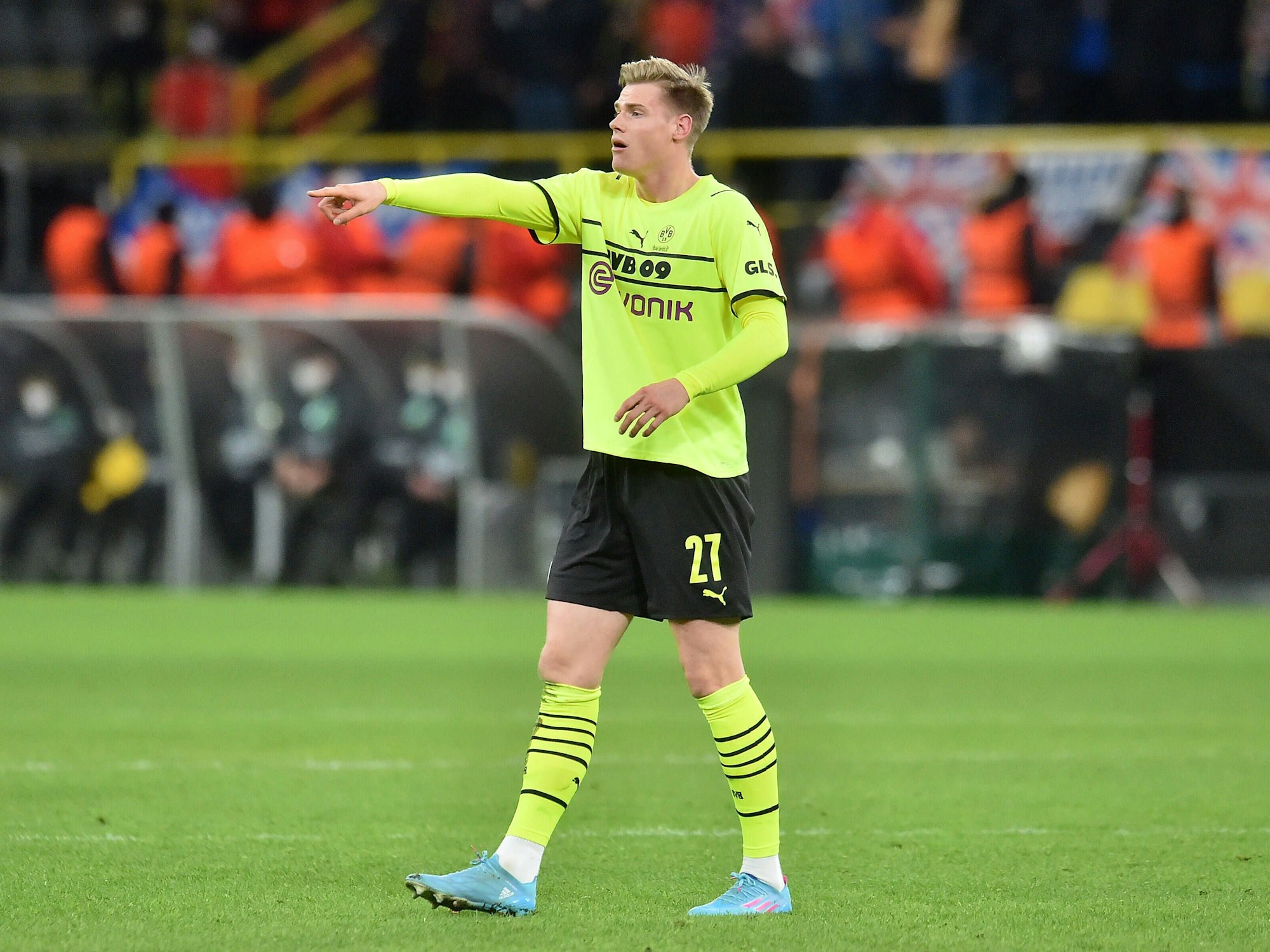 Steffen Tigges beim Europa-League Heimspiel zwischen Borussia Dortmund und den Glasgow Rangers (2:4) am 17. Februar 2022.