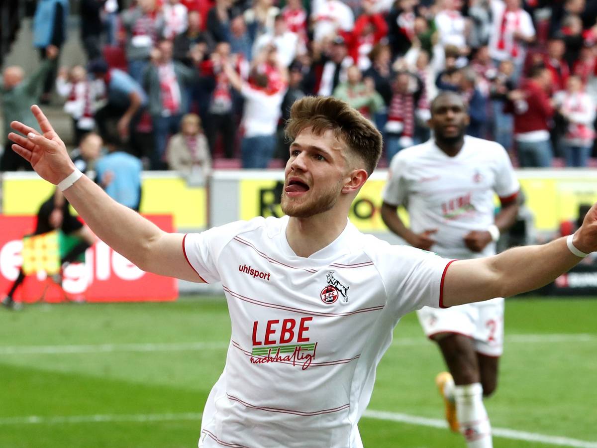 Jan Thielmann erzielte in der vergangenen Bundesliga-Saison drei Treffer, unter anderem zum 3:1-Sieg gegen Arminia Bielefeld am 23. April 2022.