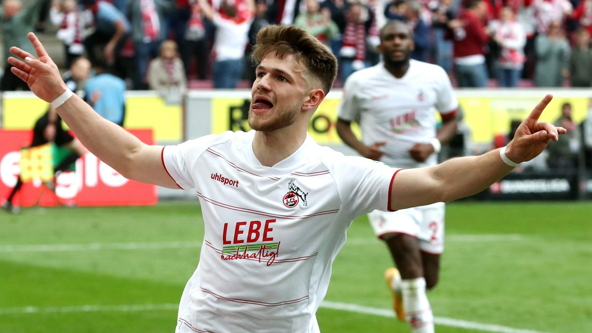 Jan Thielmann erzielte in der vergangenen Bundesliga-Saison drei Treffer, unter anderem zum 3:1-Sieg gegen Arminia Bielefeld am 23. April 2022.