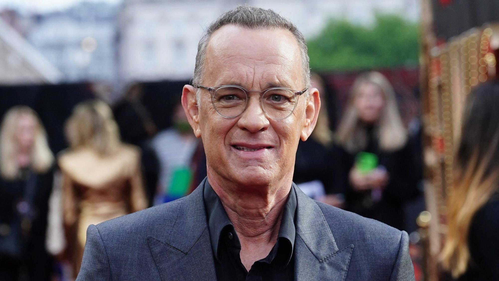31.05.2022, Großbritannien, London: Der US-Schauspieler Tom Hanks kommt zu einer Sondervorführung von «Elvis» im BFI Southbank.