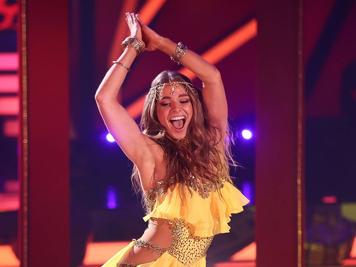Lola Weippert, hier während der RTL-Tanzshow „Let's Dance“ im Mai 2021, ist für jeden Spaß zu haben.