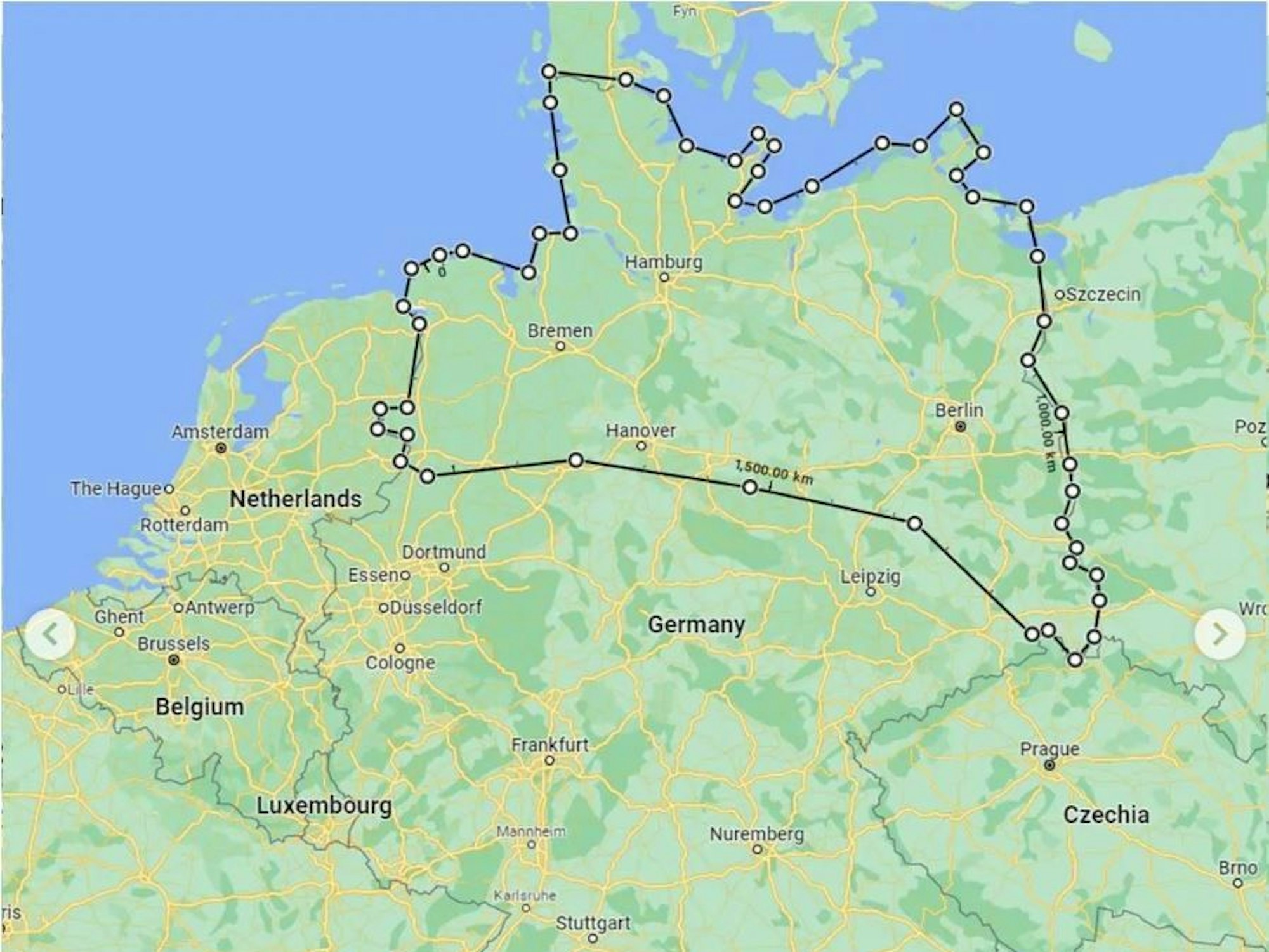 Der Ukrainer Alex Bokoch hat Karten erstellt, die die russische Besatzungszone in der Ukraine auf die verschiedenen EU-Länder und Deutschland projizieren. Er hat sie auf Instagram gepostet, @alex.bokoch. Wir dürfen Screenshots verwenden.