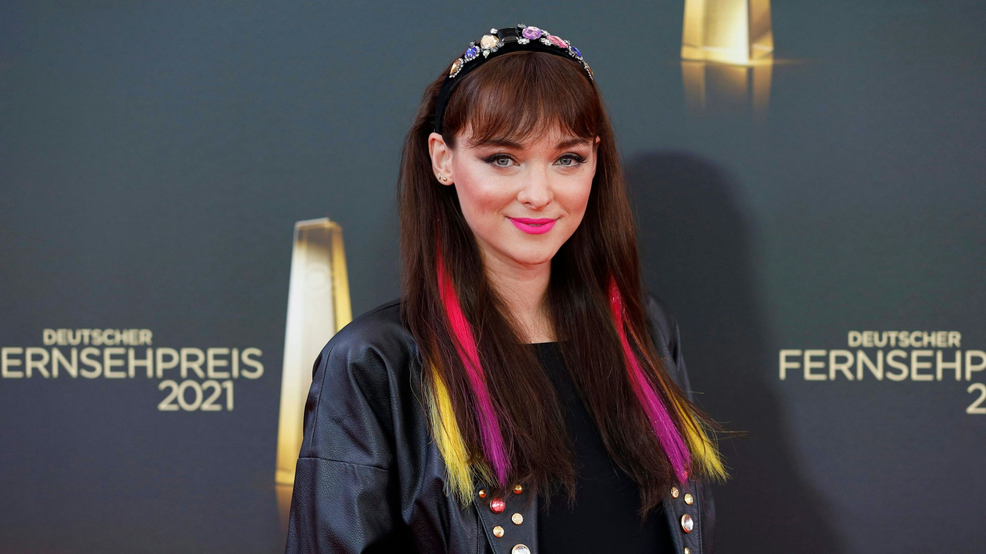 Larissa Rieß bei der Verleihung des Deutschen Fernsehpreises 2021 im Tanzbrunnen. Köln, 16.09.2021