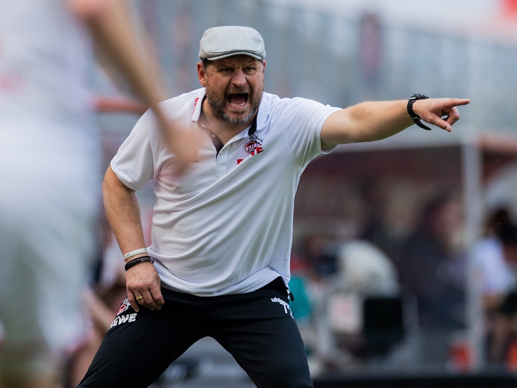 Steffen Baumgart brüllt den 1. FC Köln nach vorne.