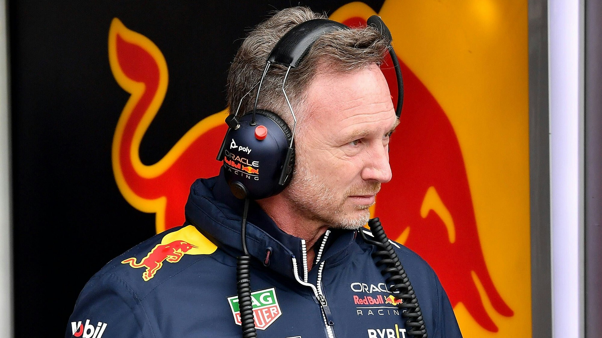 Christian Horner mit ernster Miene kurz vor dem Qualifying vor dem Großen Preis von Kanada in Montreal.