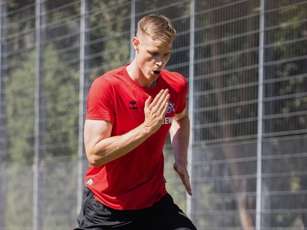 Steffen Tigges, Neuzugang beim 1. FC Köln, trainiert erstmals am Geißbockheim