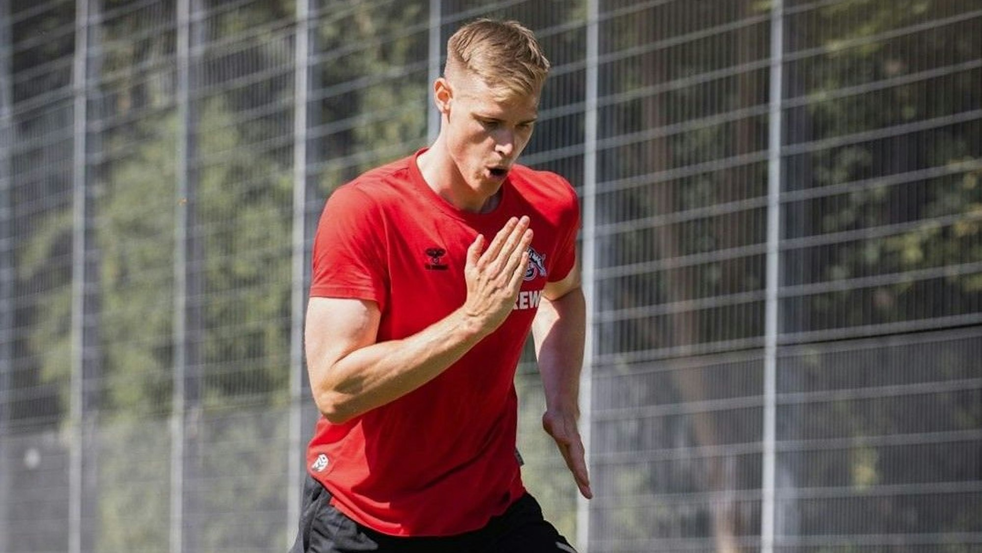 Steffen Tigges, Neuzugang beim 1. FC Köln, trainiert erstmals am Geißbockheim